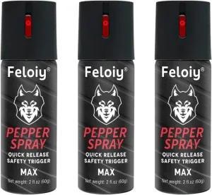 1 to 4 Bottles - Feloiy Pepper Spray, Easy to use, Easy to Carry, flip top Safety - peppe Protect Your Safety