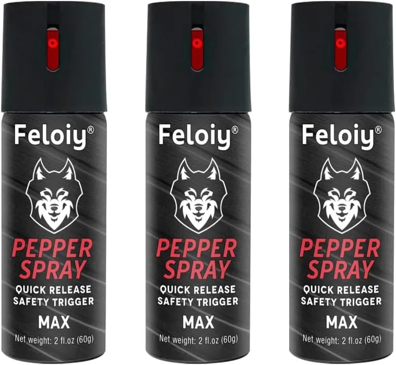 1 to 4 Bottles - Feloiy Pepper Spray, Easy to use, Easy to Carry, flip top Safety - peppe Protect Your Safety