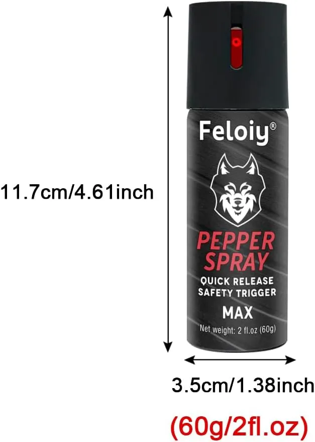 1 to 4 Bottles - Feloiy Pepper Spray, Easy to use, Easy to Carry, flip top Safety - peppe Protect Your Safety