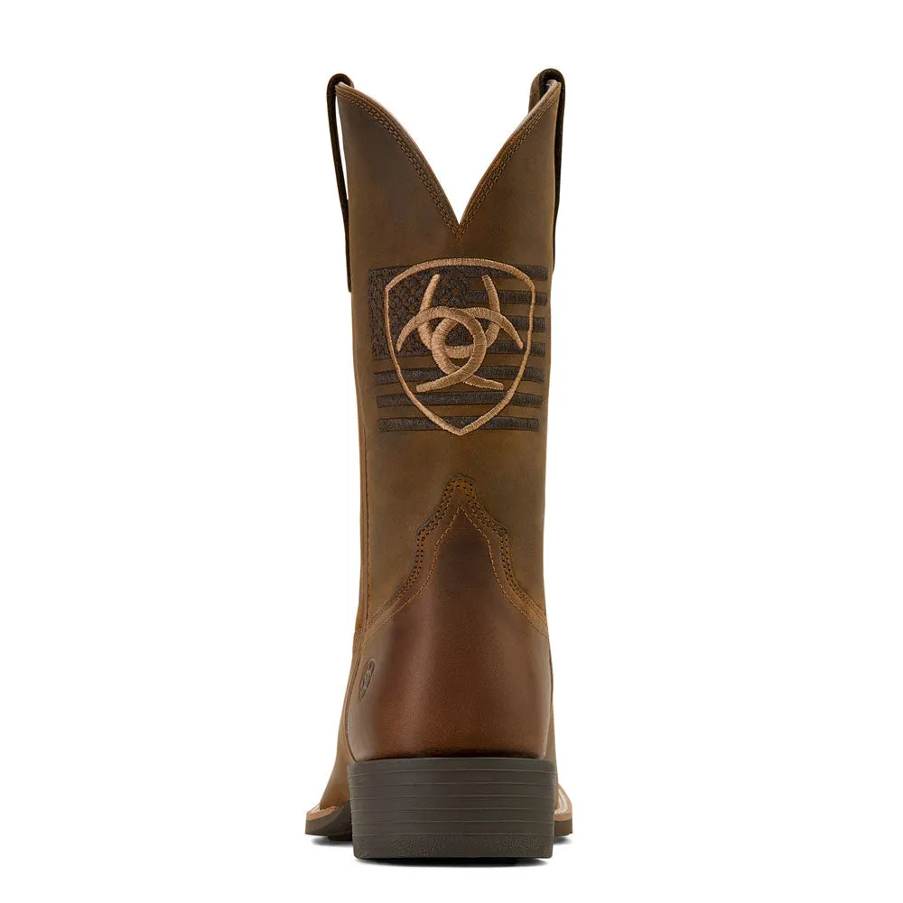 10061326 Ariat Men's Sport Freedom Cowboy Boot - Distressed Brown