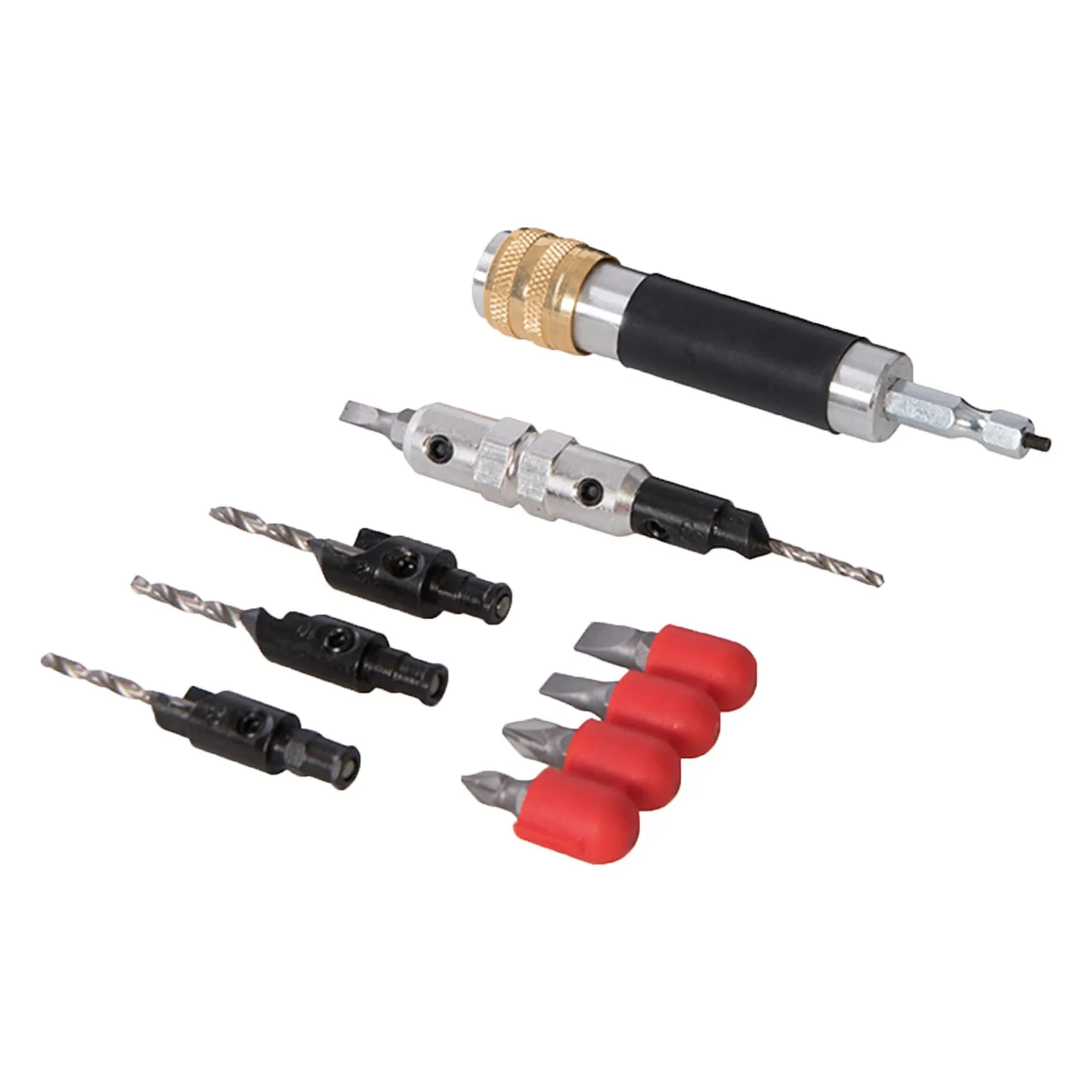 11Pce Quick-Flip Driver Set Large Drill Flips Over For Screwdriver Function