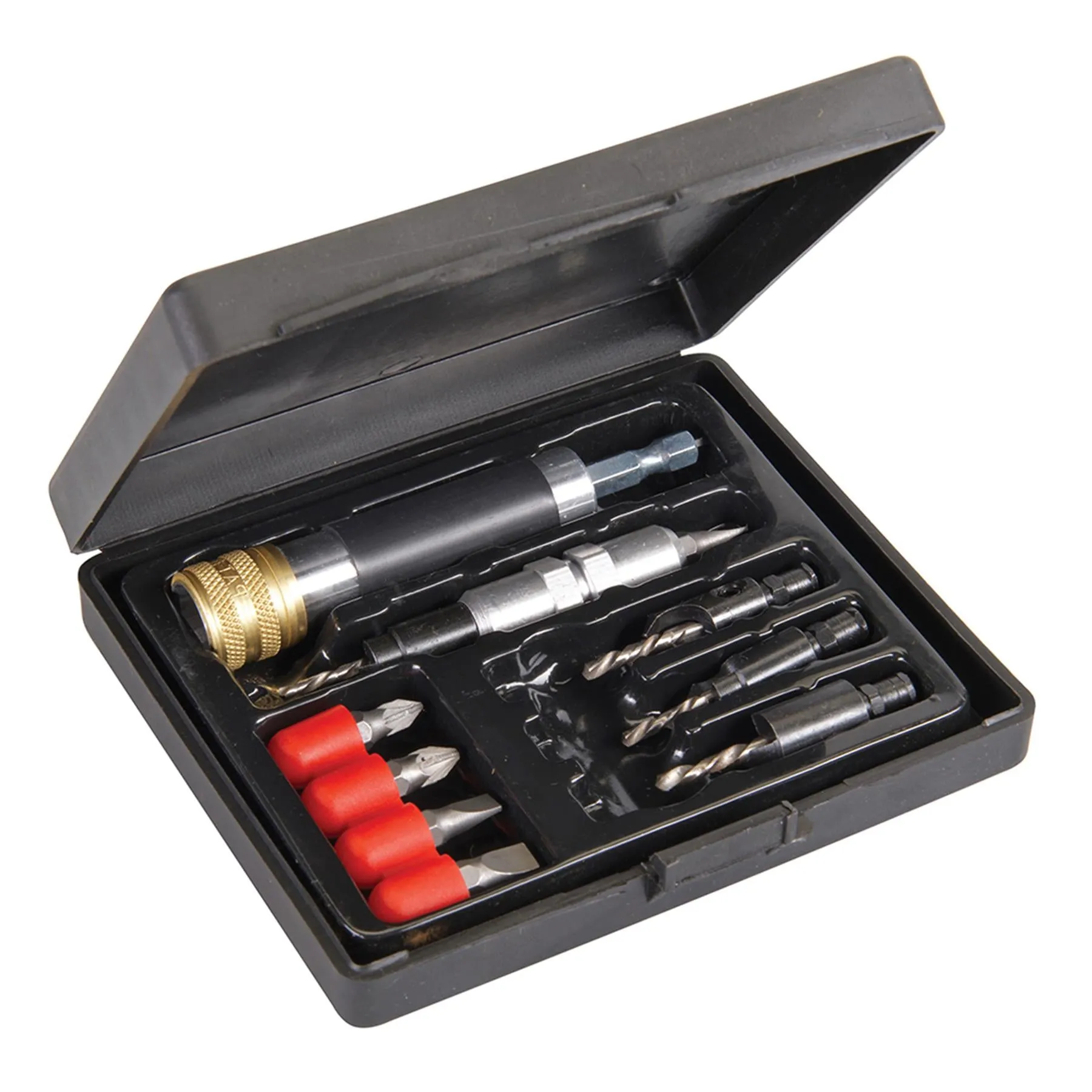11Pce Quick-Flip Driver Set Large Drill Flips Over For Screwdriver Function