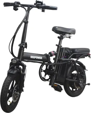14" Compact Electric Bike, 20 MPH, Dual Disc Brake, Portable and Comfort, Foldable E-Bike for Adults