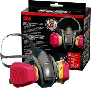 3M - 65023QLHA1-C Pro MultiPurpose Respirator with Quick Latch, Medium