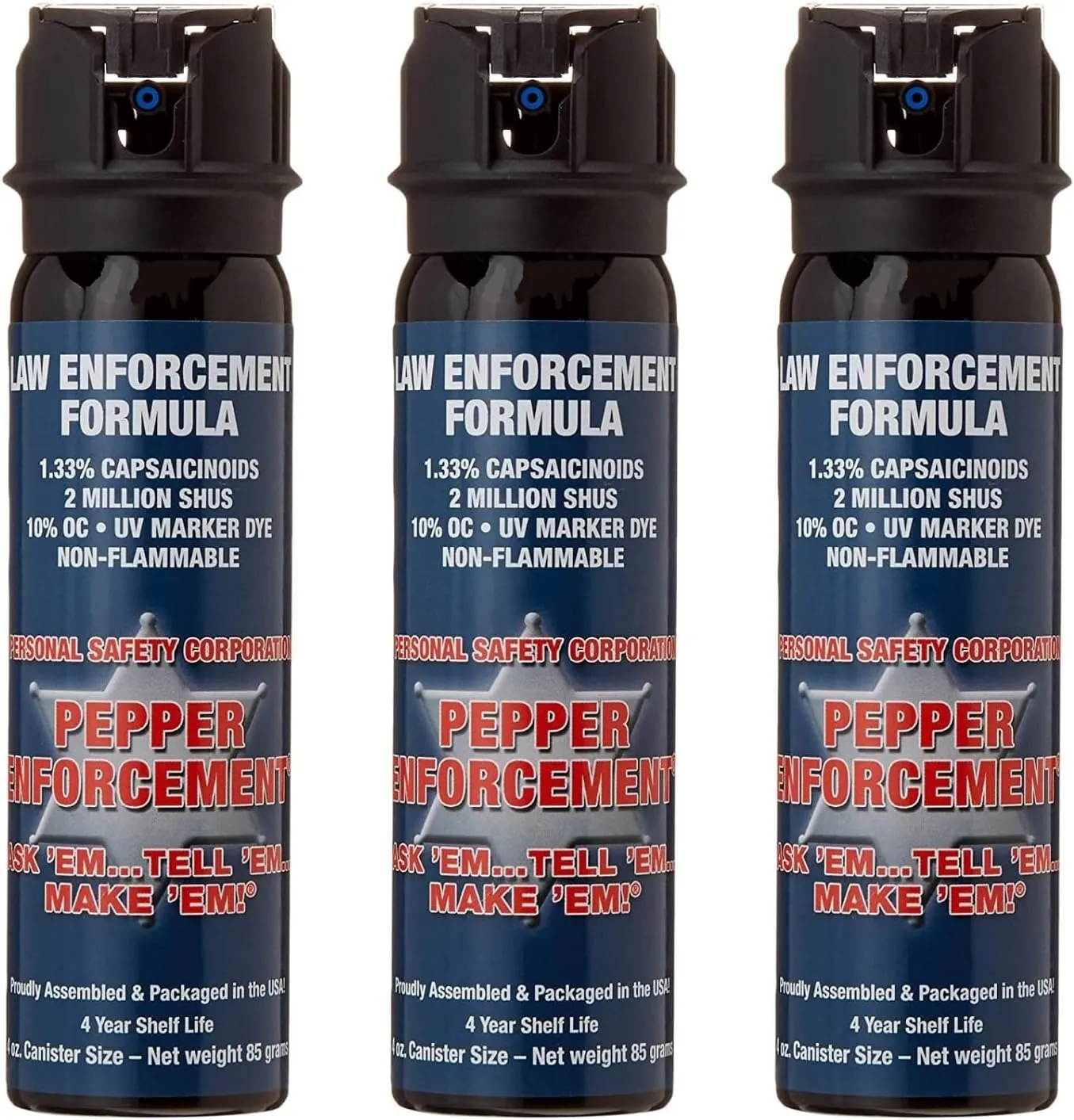 4 oz. Splatter Stream Pepper Spray for Self Defense - Maximum Police Strength 10% OC Formula, Emergency Personal Protection, Flip Top Safety for Quick and Accurate Aim