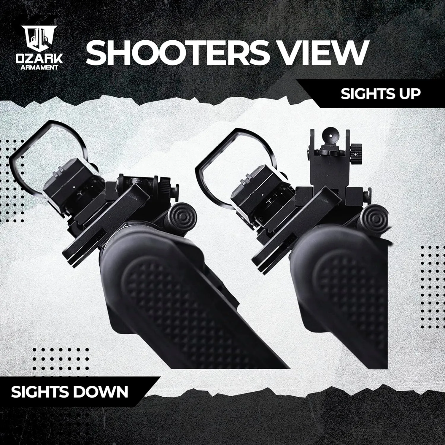 45 Degree Offset Iron Sights Canted Sights 45 Degree Iron Sights Works for Right & Left Hand Offset Iron Sights 45 Degree Backup Iron Sights Picatinny Rifle Fixed Iron Sight Front & Rear Rifle Sights