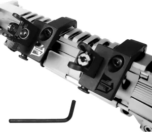 45 Degree Offset Iron Sights Canted Sights 45 Degree Iron Sights Works for Right & Left Hand Offset Iron Sights 45 Degree Backup Iron Sights Picatinny Rifle Fixed Iron Sight Front & Rear Rifle Sights
