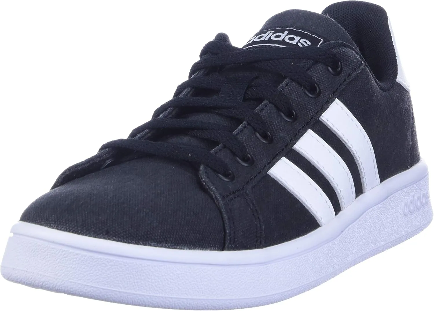 adidas Kids’ Grand Court K Sneaker, core Black/ftwr White/Grey, 5.5 M US Little Kid