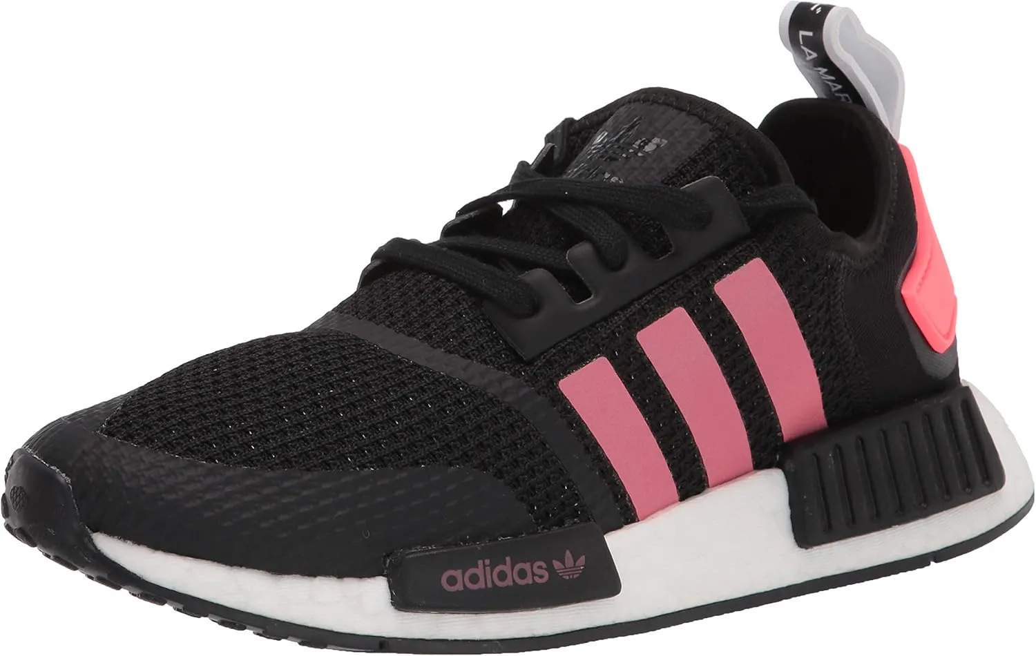 adidas Originals mens Nmd_r1 Sneaker, Black/Signal Pink/White, 11.5 US