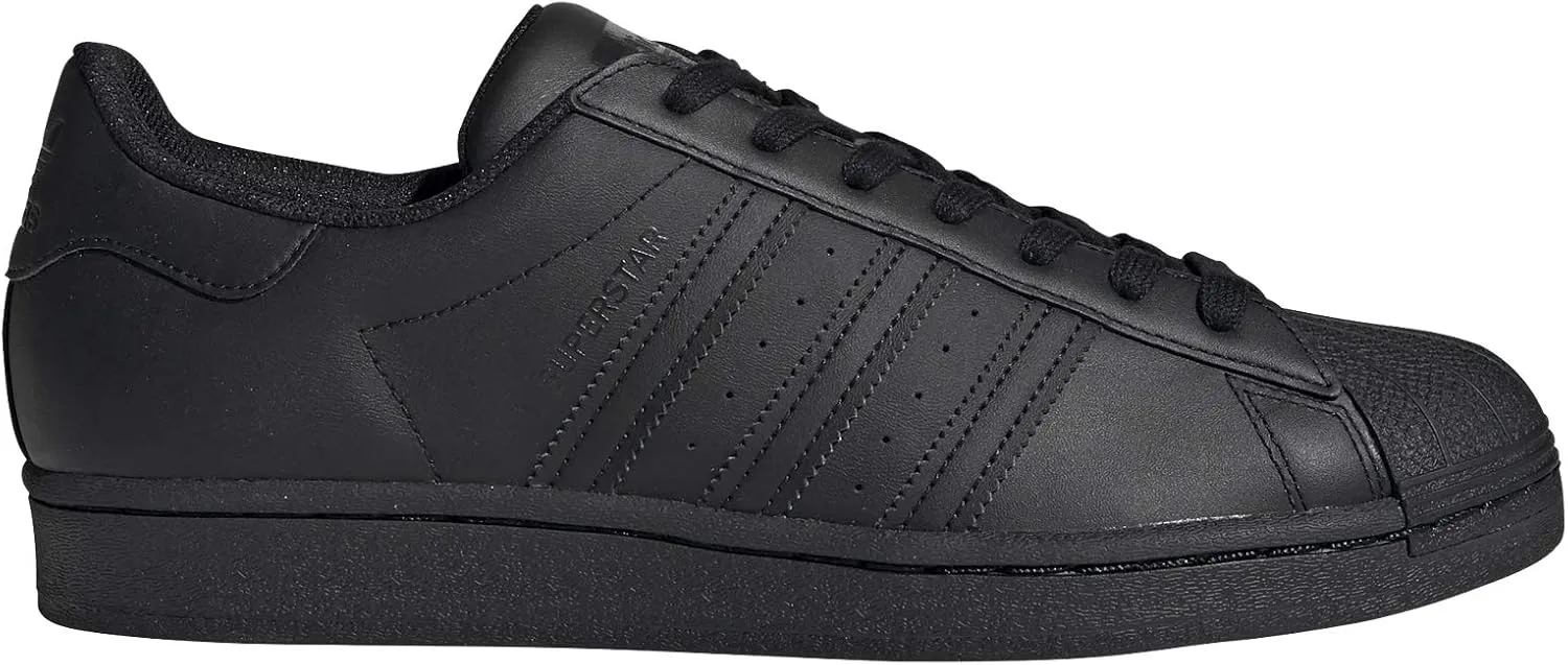 adidas Originals Men's Super-Star Sneaker, Black/Black/Black, 11