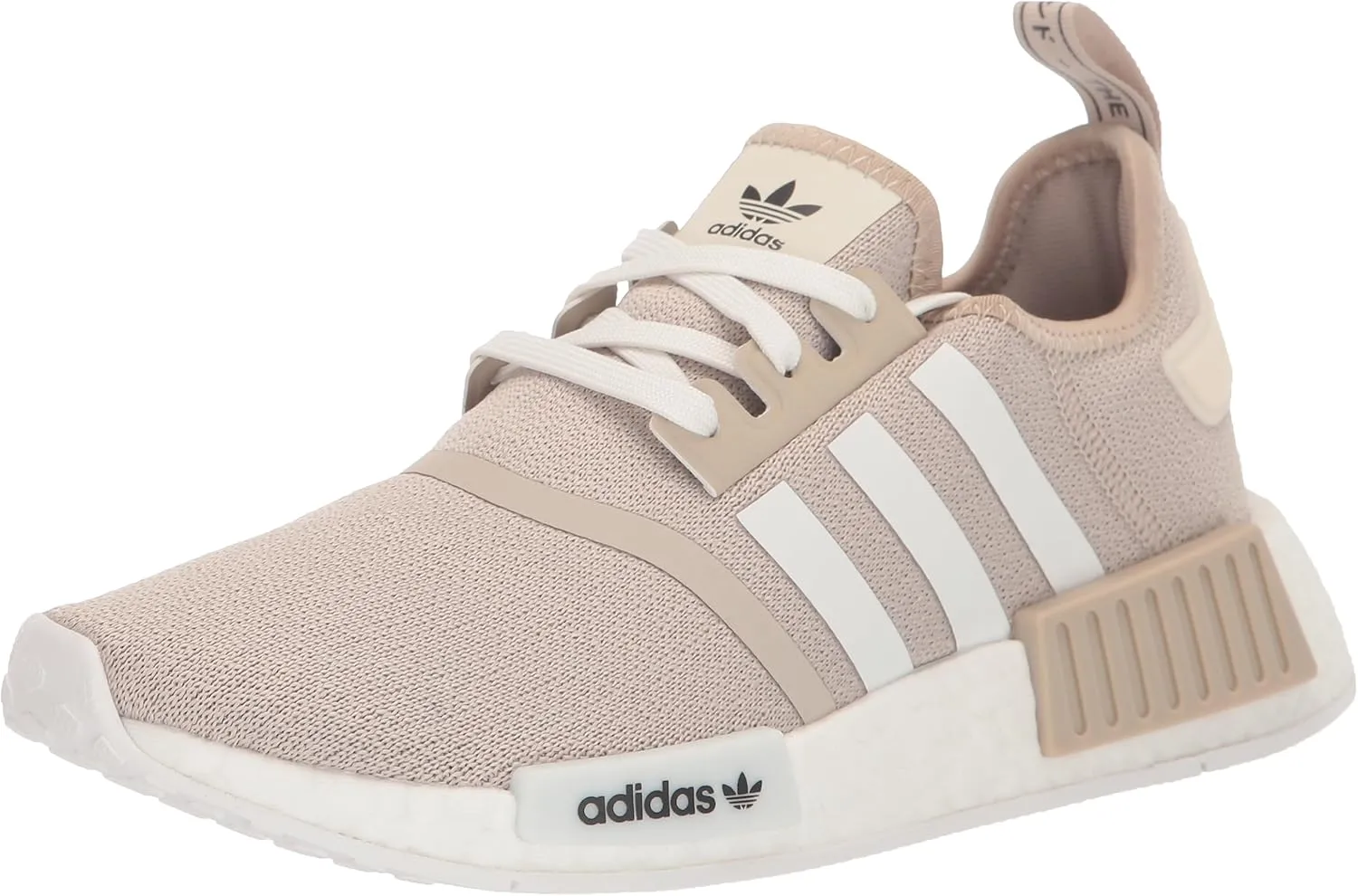 adidas Originals NMD_R1 Sneaker, Wonder Beige/White/Wonder White, 13 US Unisex Little Kid