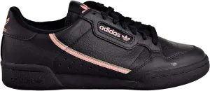 adidas Originals Women's Continental 80 Sneaker, core Black/Trace Pink/Copper met, 5