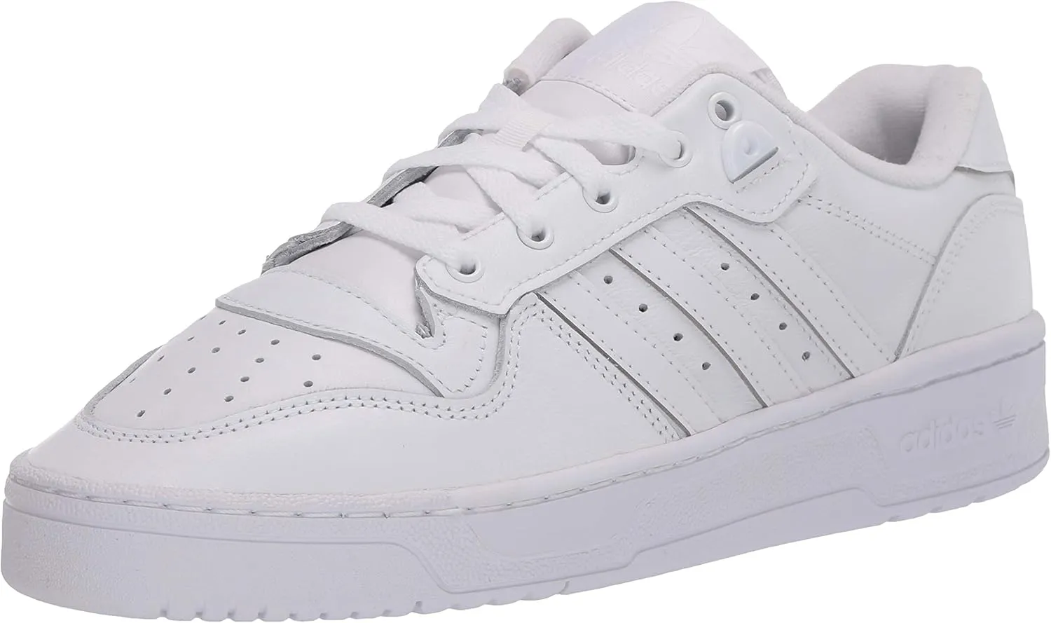 adidas Originals Women's Rivalry Low Sneaker, FTWR White/FTWR White/core Black, 7.5 M US