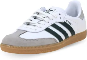 adidas Samba OG Women's Sneaker, Footwear White/Collegiate Green/Grey Two, Size 5.5