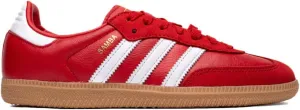 adidas Samba OG Womens Sneaker (White Scarlet Red, 7)