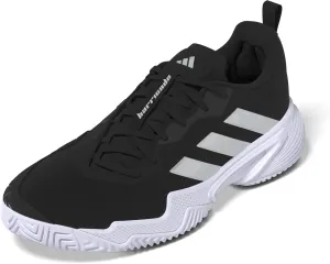 adidas Women's Barricade Sneaker, Core Black/Silver Metallic/White, 5.5