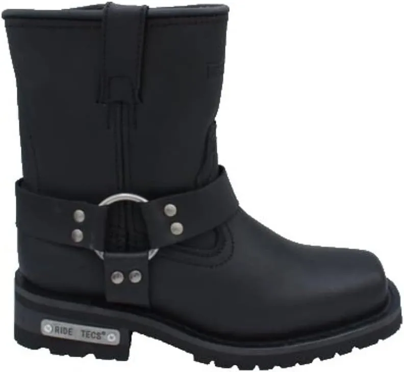 Adtec Women's 2436 7" Side Zipper Harness Boot Black