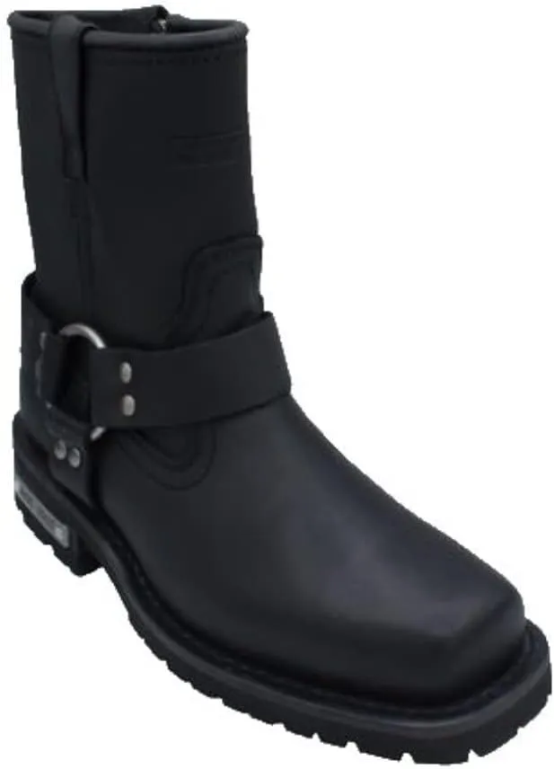 Adtec Women's 2436 7" Side Zipper Harness Boot Black