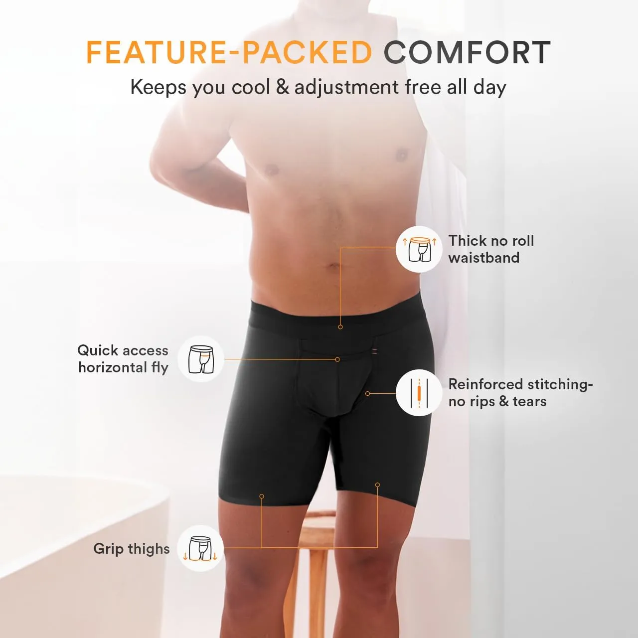 Advanced Ball Pouch Underwear for Men, Patented Boxer Briefs Pouch, Breathable, No Ride Up, Amazon Exclusive