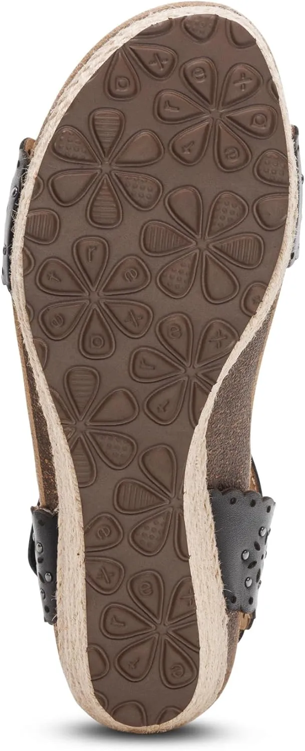 Aetrex Women's Sydney Orthopedic Quarter Ankle Strap Espadrille Wedge Sandals