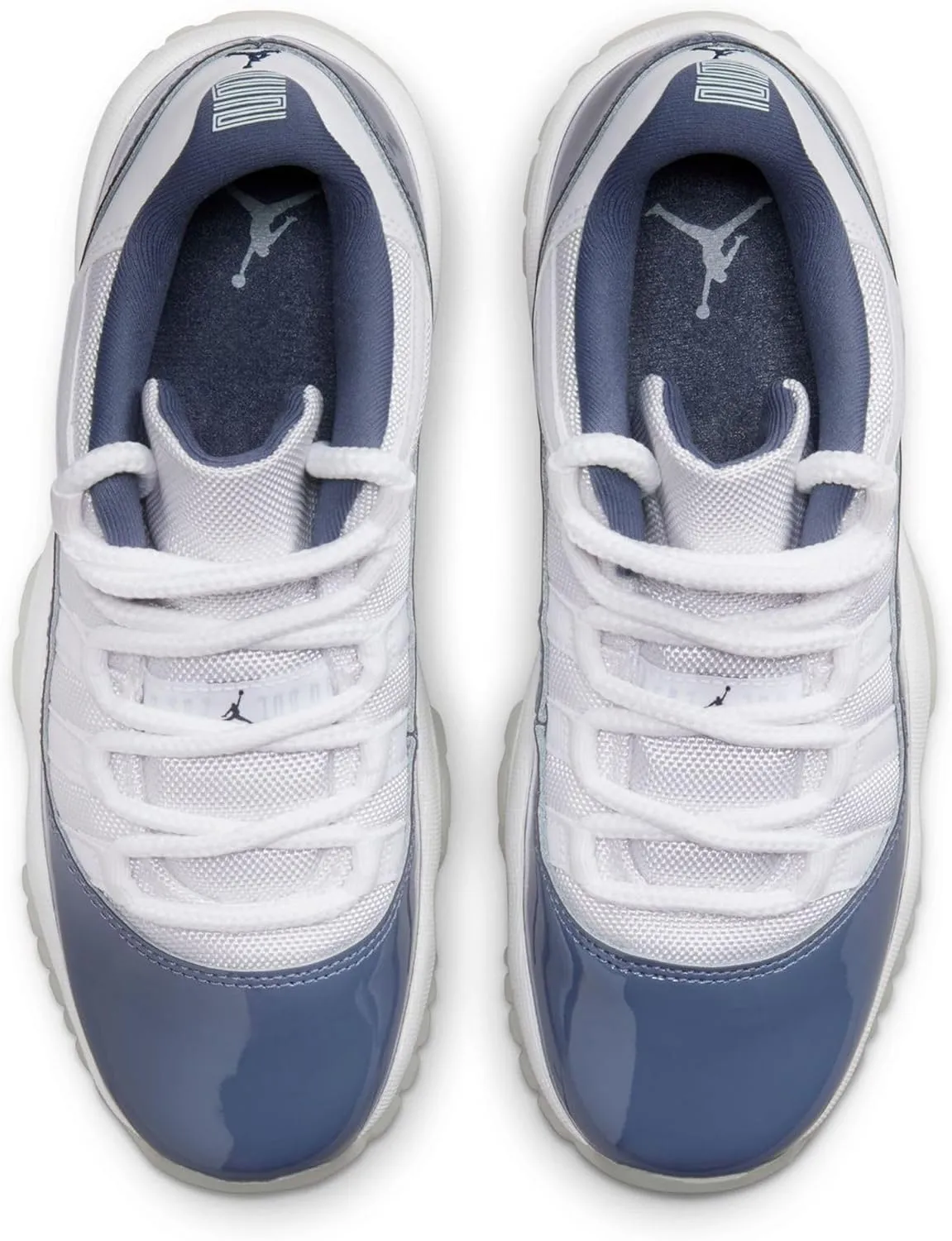 Air Jordan 11 Retro Low Diffused Blue Big Kids' Shoes (FV5121-104, White/Diffused Blue/Football Grey)
