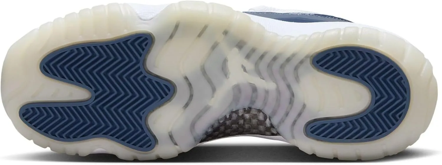 Air Jordan 11 Retro Low Diffused Blue Big Kids' Shoes (FV5121-104, White/Diffused Blue/Football Grey)