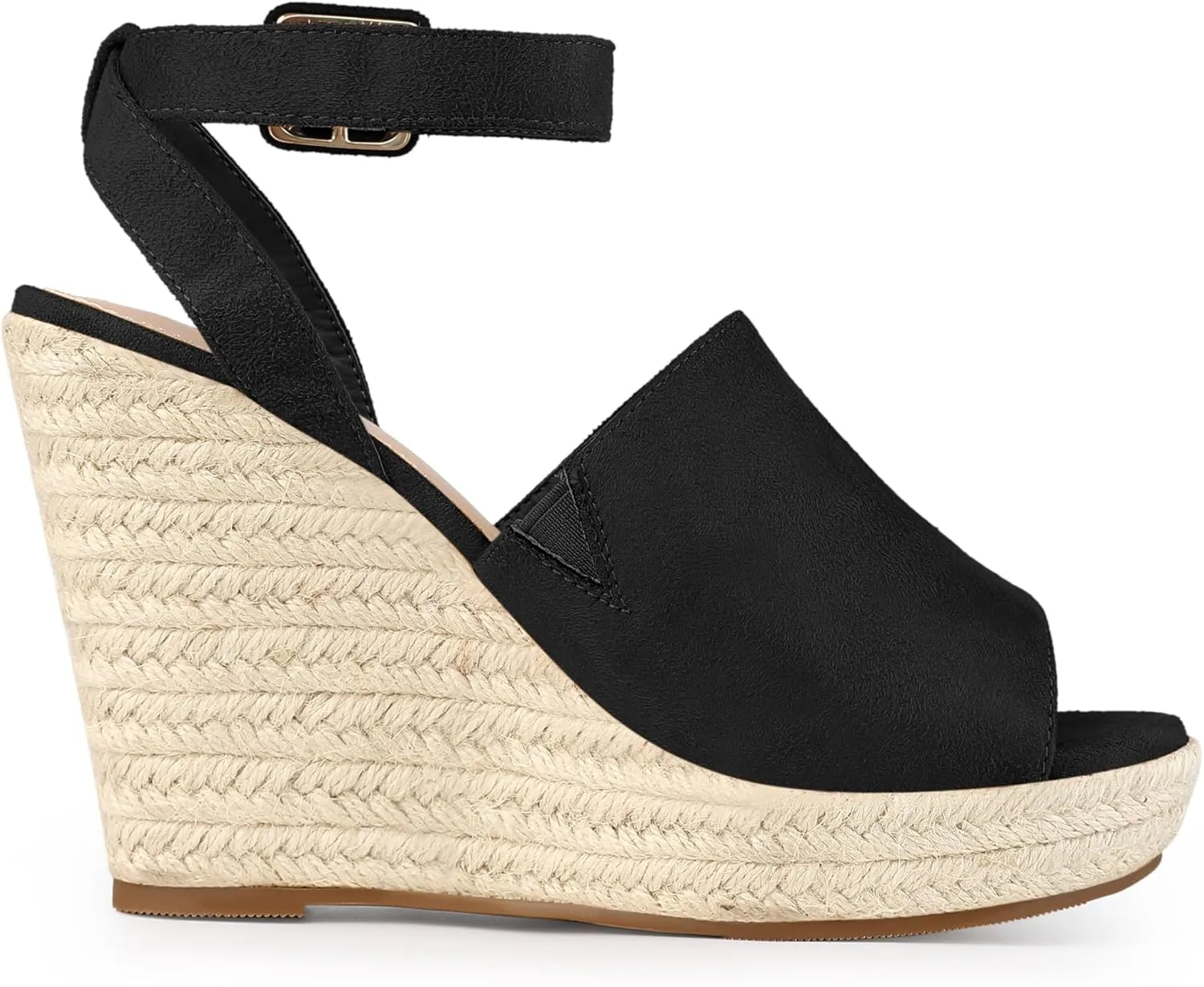 Allegra K Women's Espadrille Platform Slingback Wedges Heels Sandals