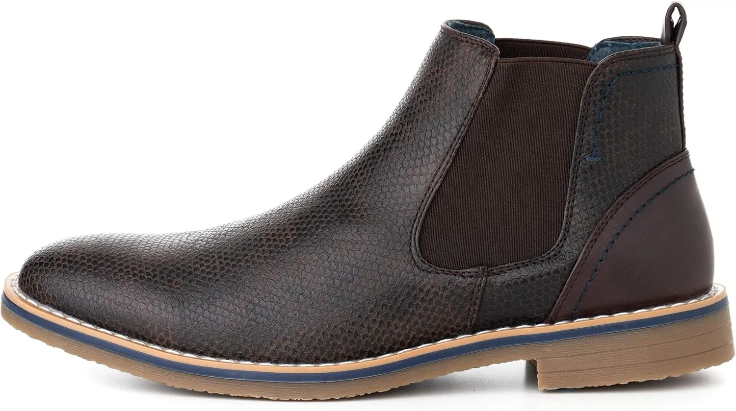 Alpine Swiss Mens Nash Chelsea Boots Snakeskin Ankle Boot Genuine Leather Lined