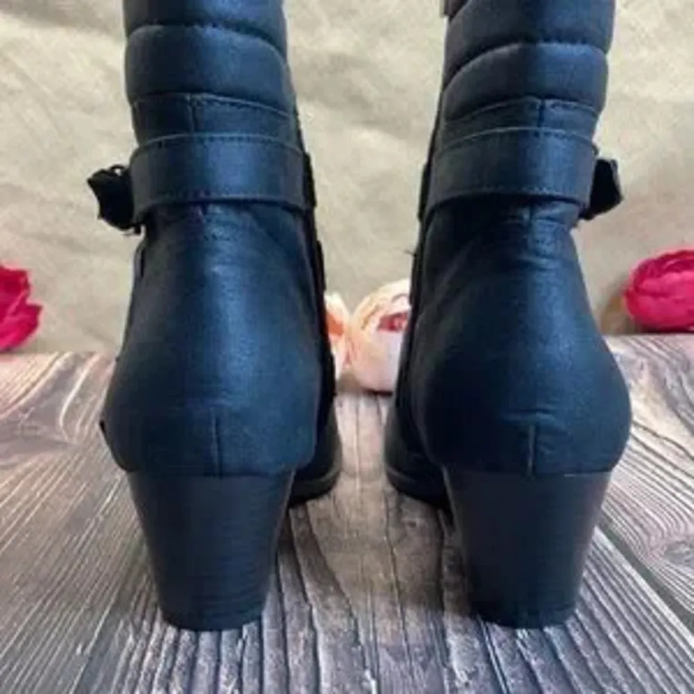 American Living Black Leather Booties 8B