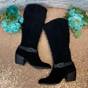 AMERICAN RAG Tegan Black Leather Boots 8.5