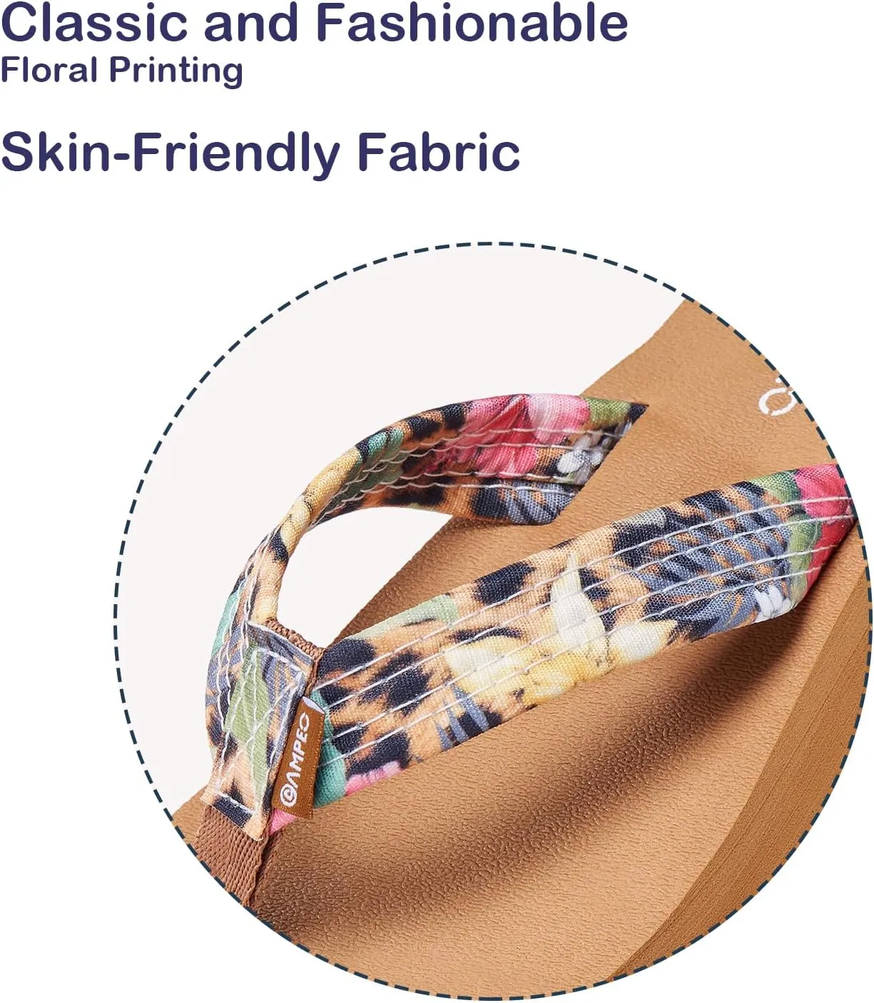 Ampeo Women's Arch Support Flip Flops Comfortable Casual Summer Beach Thong Sandals