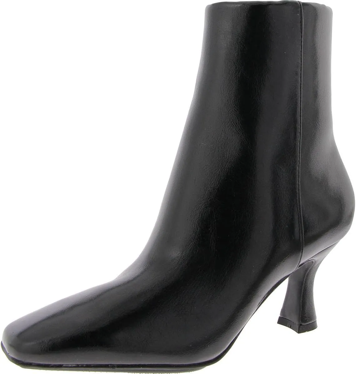 Anne Klein Womens Pablo Faux Leather Heeled Booties