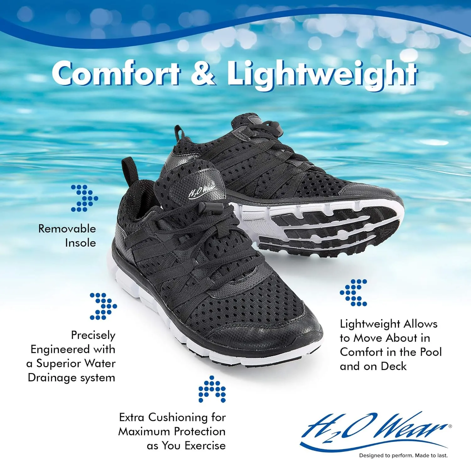 Aqua Vibe Women’s Water Aerobics Shoe/Water Sneaker Black