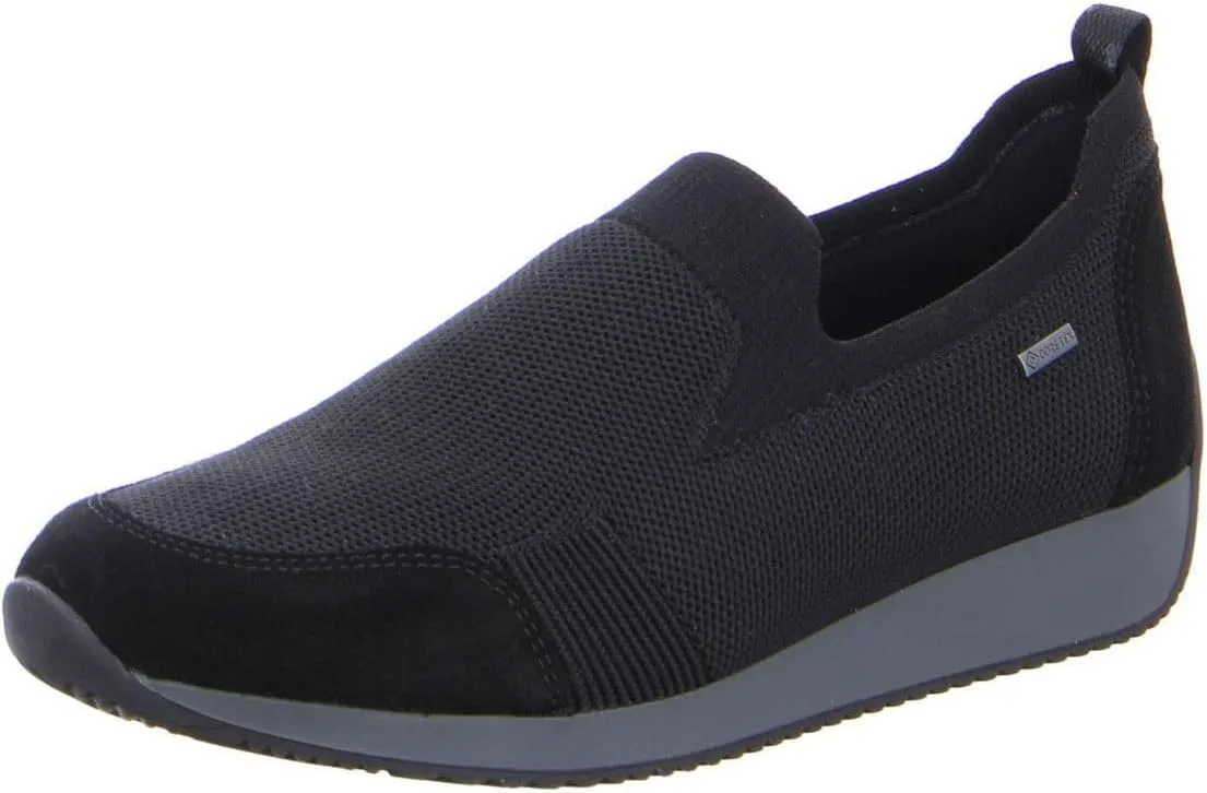 ARA womens Slip-on Sneaker, Black, 8.5 US