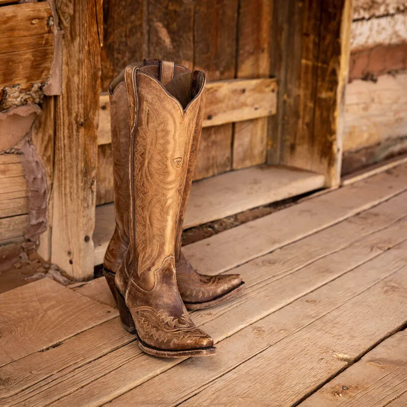 Ariat Women's Casanova Distressed Brown Tall X Toe Western Cowgirl Boots 10034002