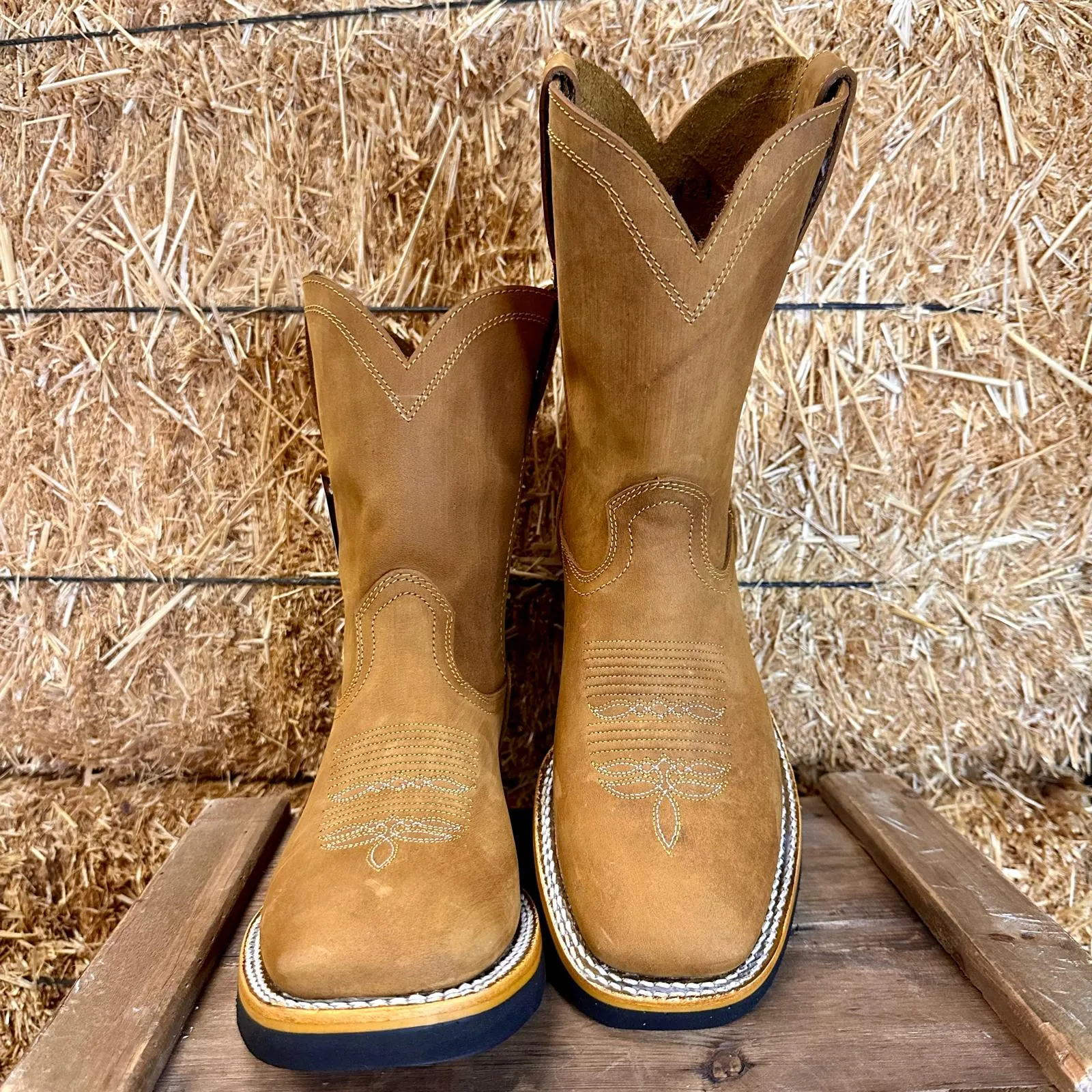 Artillero Square Toe Cowboy Boot- Honey