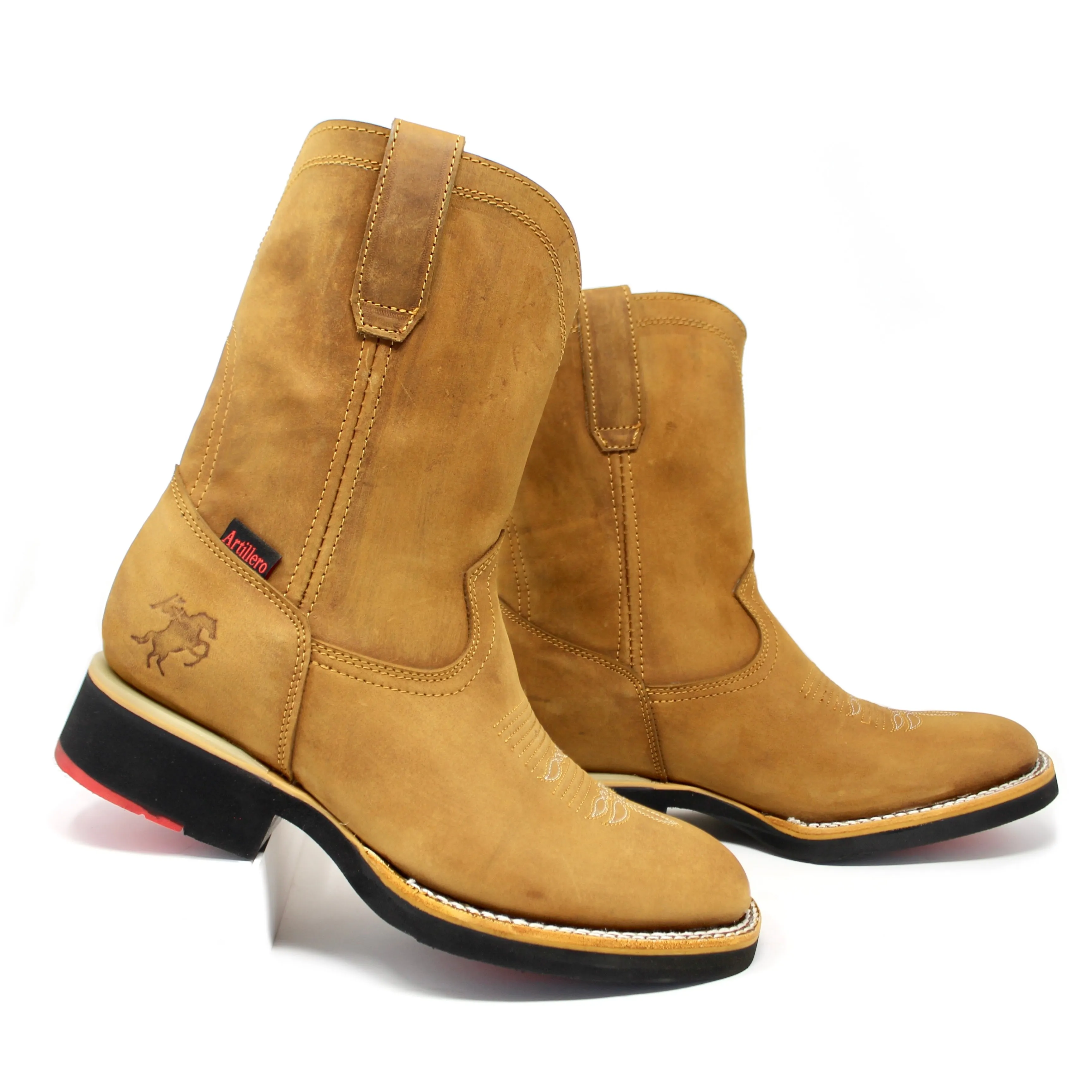 Artillero Square Toe Cowboy Boot- Honey