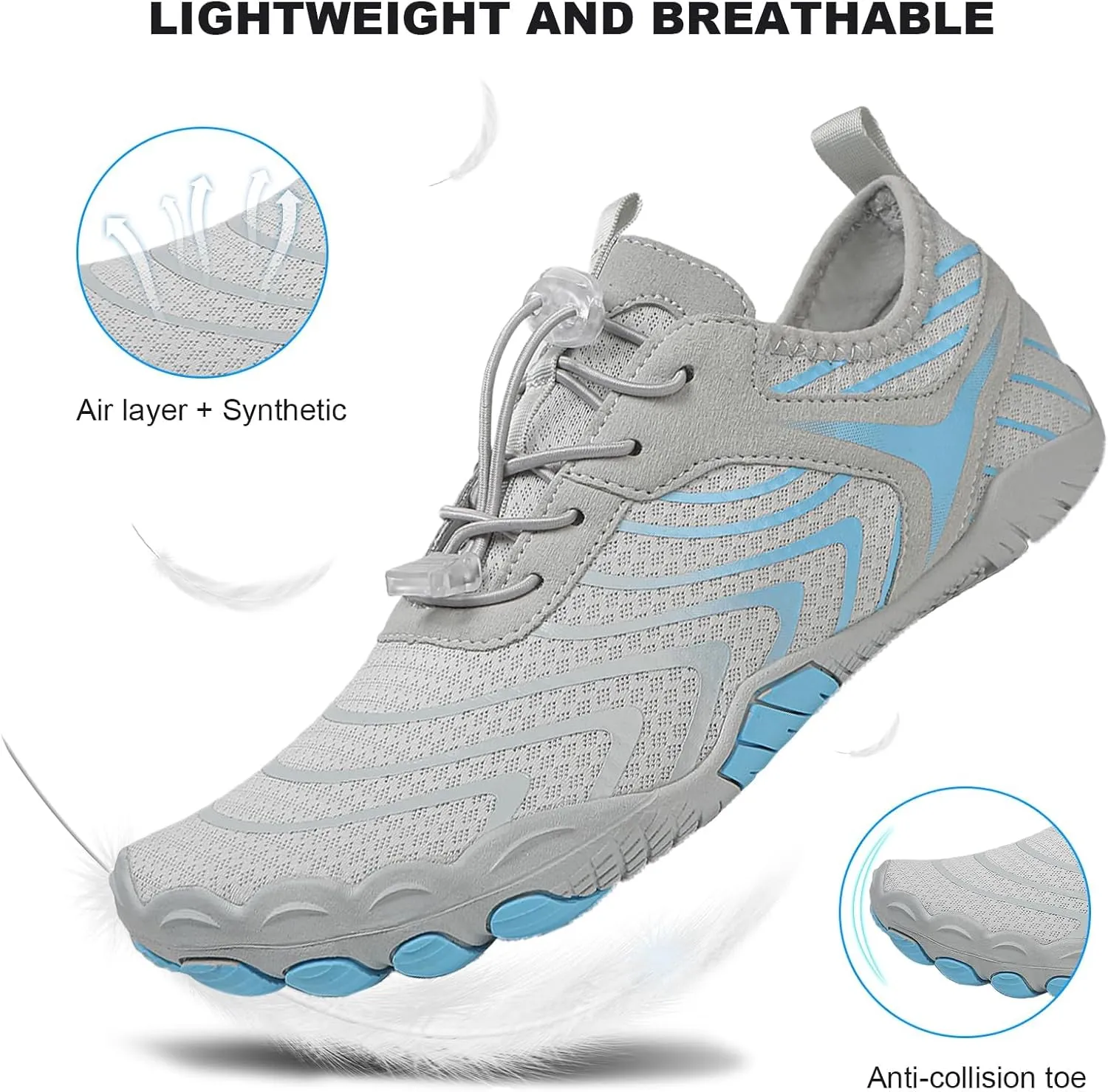 Barefoot Shoes Women Walking Hiking Zero Drop Running Shoes Comfortable Slip On Sneakers Water Resistant Grounderd Footwear Hike Barefoot Shoe Wide Toe Box Lightweight Casual for Summer Beach 2025