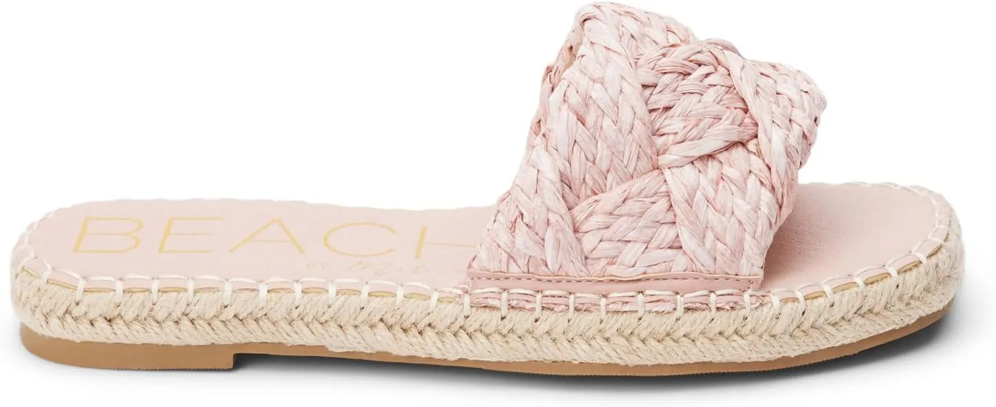 BEACH by Matisse Womens Ivy Espadrille Slide Casual Sandals Casual Low Heel 1-2" - Blue