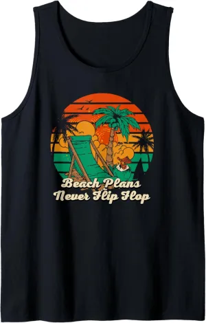 Beach Plans Never Flip Flop Summer Sayings Tropical Quotes Tank Top