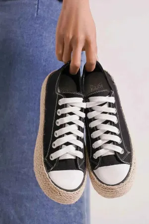 Beast Comprehensive range Sneakers Espadrille Sole Up Fashion Super special Lace Woven