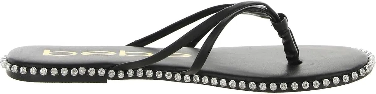 bebe Chora - Slippers for Women - Man-Made Upper and Lining - Padded Insole - Round Toe with Post Toe Design