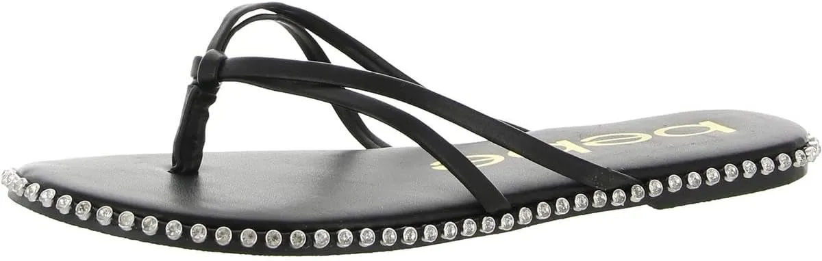 bebe Chora - Slippers for Women - Man-Made Upper and Lining - Padded Insole - Round Toe with Post Toe Design