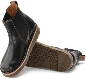 Birkenstock Birmingham Slip On - Rustic Chelsea Boot with Deep Blue Footbed, Premium Horween Leather, Made in Germany