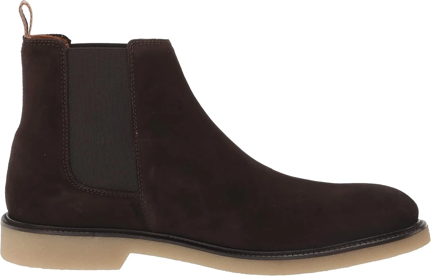 BOSS Men's Suede Chelsea Boot with Embossed Logo