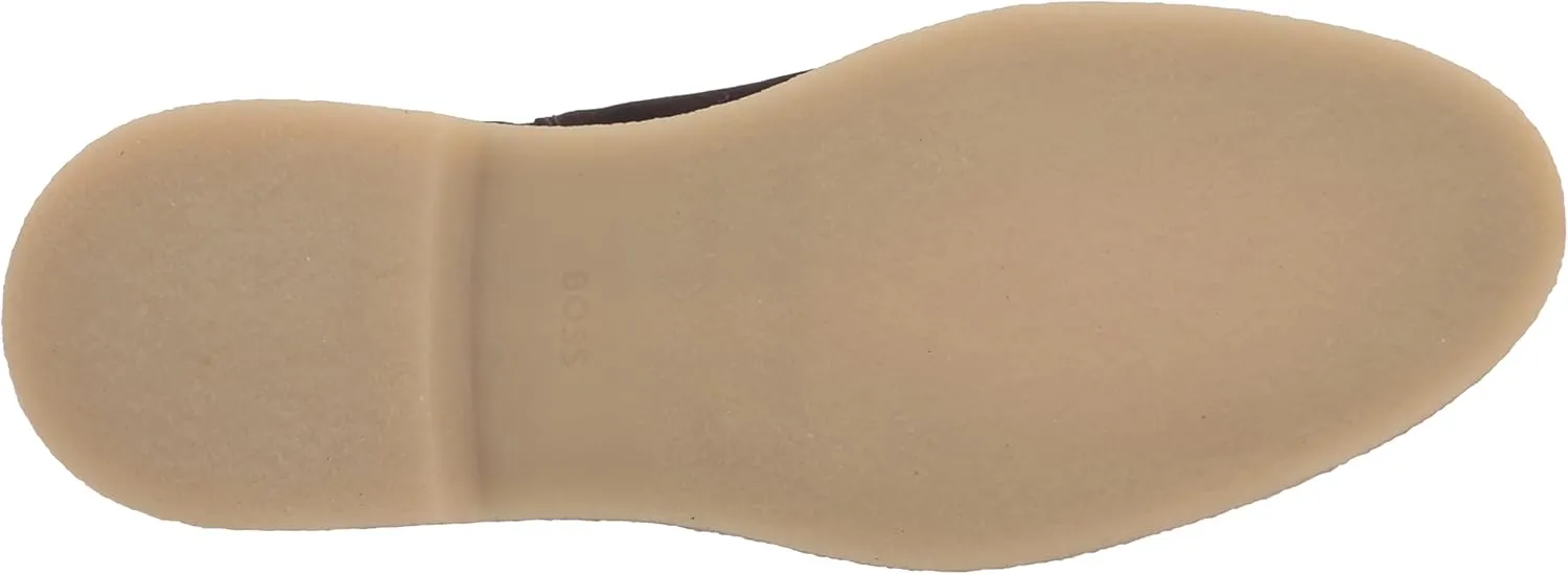 BOSS Men's Suede Chelsea Boot with Embossed Logo