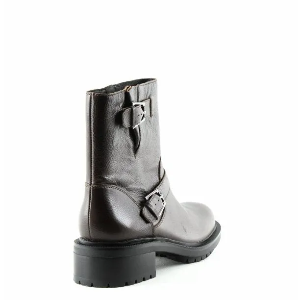 Botkier Women's Marlow Leather Moto Boots Brown Size 8.5