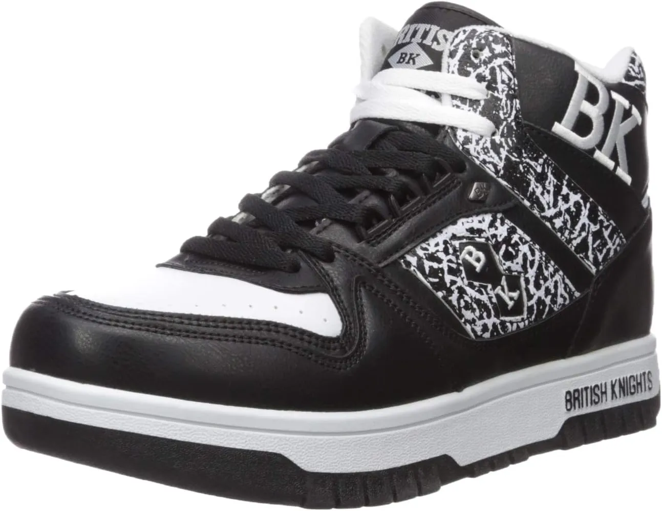 British Knights Men's Kings SL Fashion Sneaker Sneaker, Black/white/el, 10 medium
