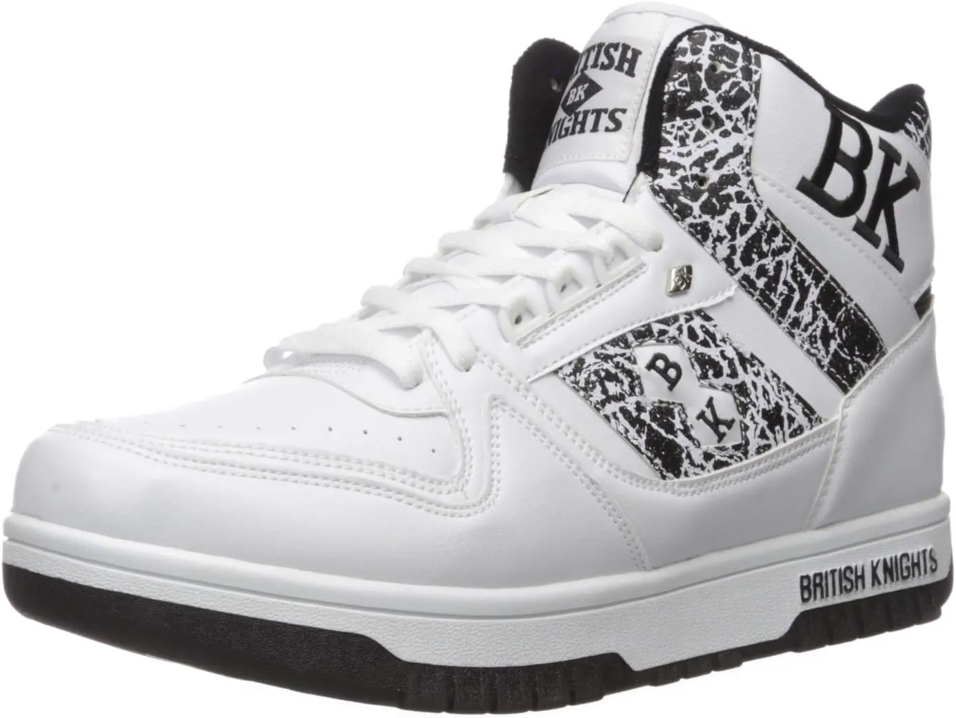 British Knights mens Kings Sl Sneaker, White/Black/El, 13 US