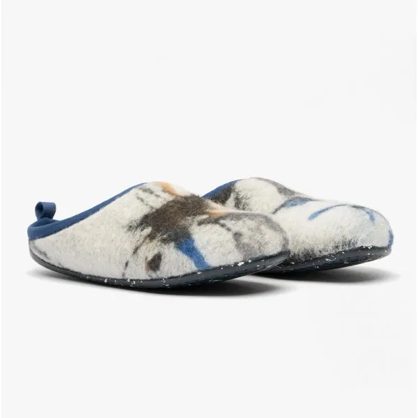 Camper WABI Mens Mule Slippers Blue/Black